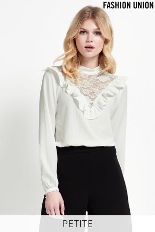 Fashion Union Petite Frill Blouse